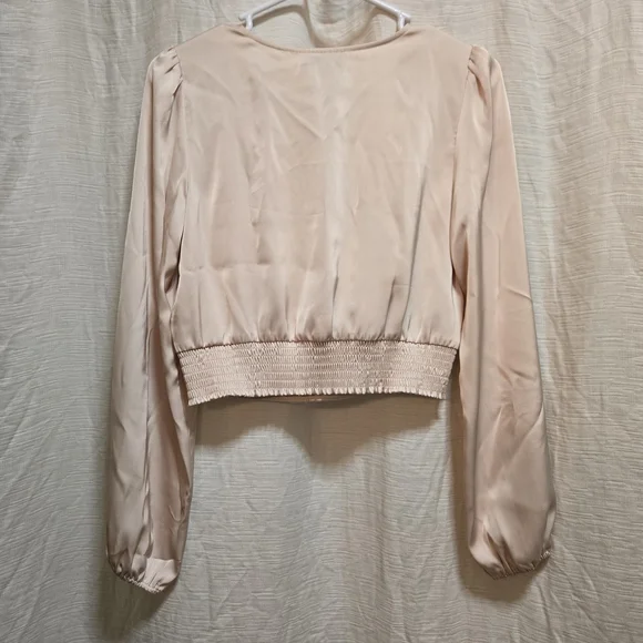 Rachel Zoe Women's Blush Satin Blouse - Picture 2 of 5